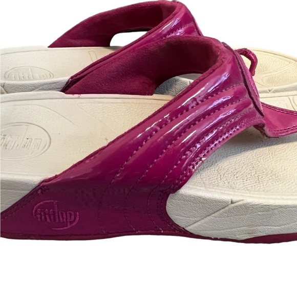 Fitflop Pink and Cream Sandals - Picture 4 of 7